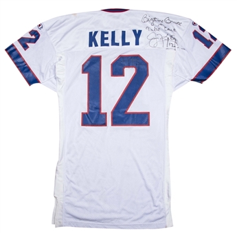 1993 Jim Kelly Game Used & Signed Buffalo Bills Road Jersey (Beckett)